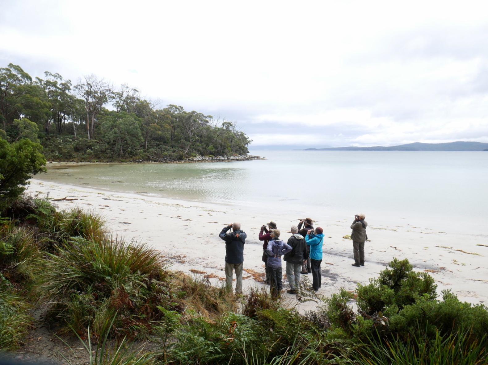Inala guests on tour - Bruny Island